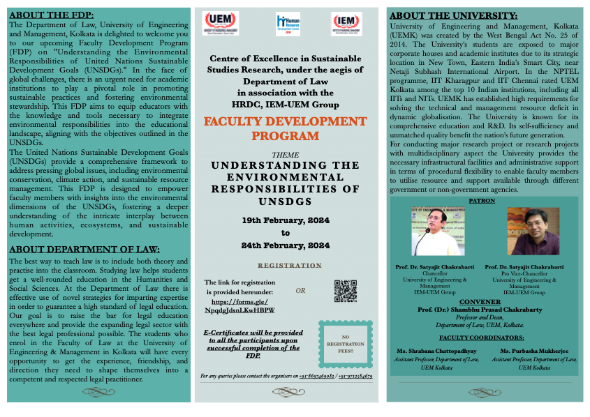 5 Days FDP on Understanding the UNSDGs